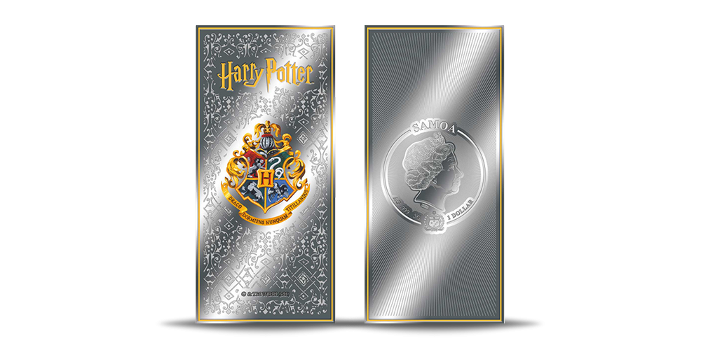 Sidabrinė moneta-skirtukas „Haris Poteris“