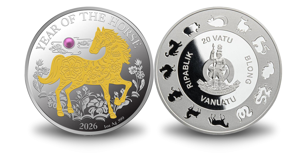 Sidabrinė moneta, skirta 2026-iesiems Ugninio Arklio metams