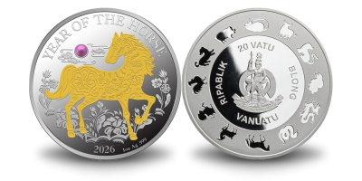 Sidabrinė moneta, skirta 2026-iesiems Ugninio Arklio metams