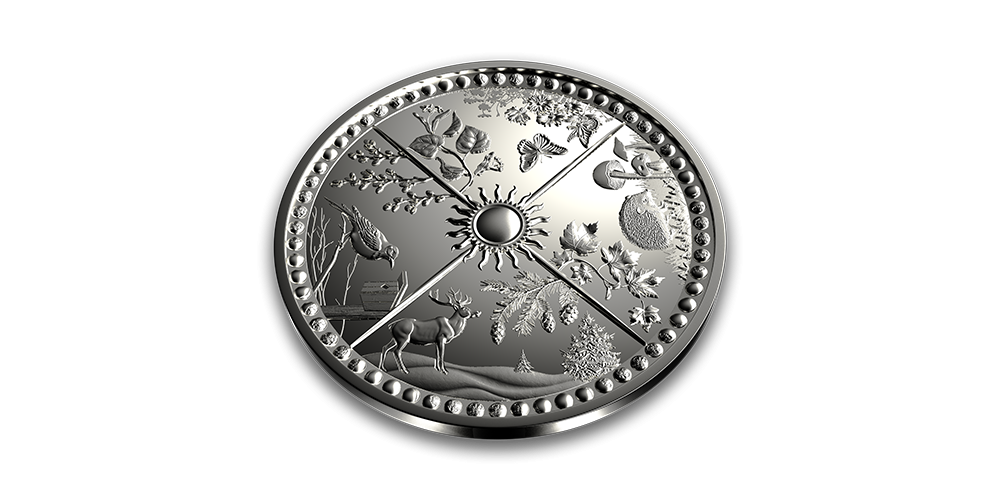 Sidabro moneta „Metų laikai“1