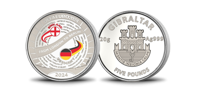 Sidabro moneta, skirta UEFA Europos futbolo čempionatui 2024