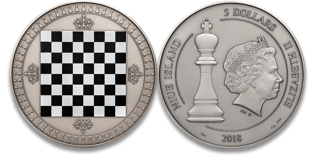 Sidabro moneta „Šachmatai“ Sidabro moneta „Šachmatai“