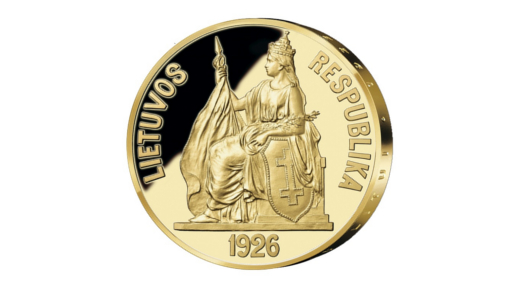 Išleista neemituotos lietuviškos auksinės monetos replika