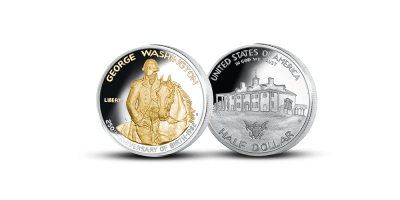 Sidabrinių dalinai paauksuotų monetų kolekcija „Proginiai Amerikos doleriai“