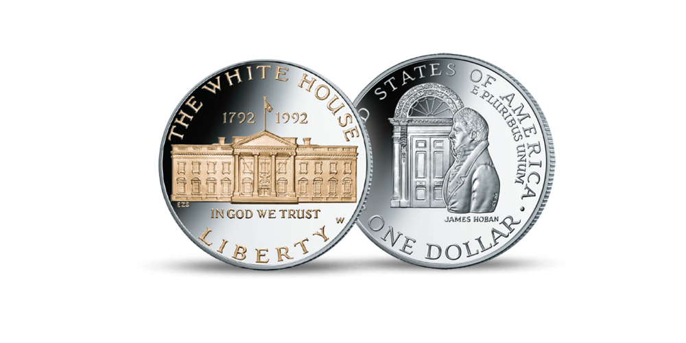 Kolekcija „Proginiai Amerikos doleriai“, moneta „200-osios Baltųjų rūmų metinės“