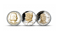 Kolekcija „Proginiai Amerikos doleriai“, trys kolekcijos monetos